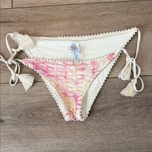 Elegant Pink and Cream Women's Swim Bottoms